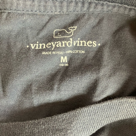 Vineyard Vines Blue Long Sleeve Tee Classic Crew - Picture 3 of 4